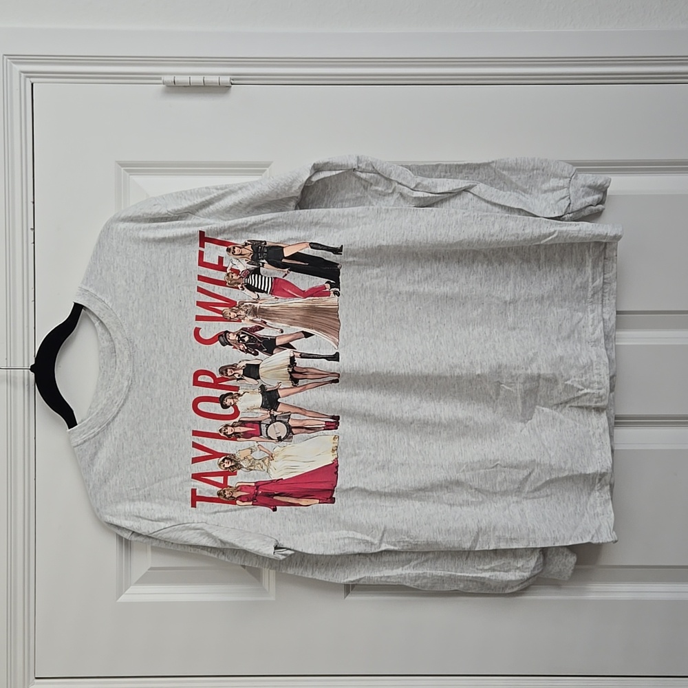Taylor Swift Red and Gray Kids Long Sleeve Tee